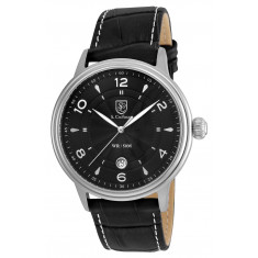 Invicta Men's SC0375 S.Coifman Quartz 3 Hand Black Dial Watch