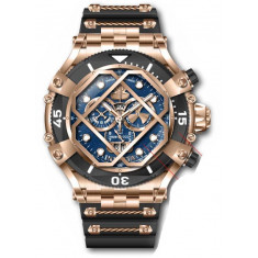 Invicta Men's 37179 Pro Diver Quartz Chronograph Blue, Rose Gold Dial Watch