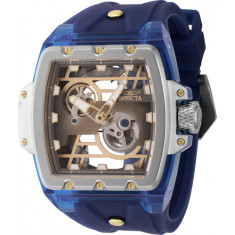 Invicta Men's 44266 Anatomic Automatic 2 Hand Gunmetal, Dark Blue, Gold, Silver Dial Watch