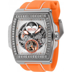 Invicta Men's 43421 S1 Rally Automatic Chronograph Orange, Silver Dial Watch