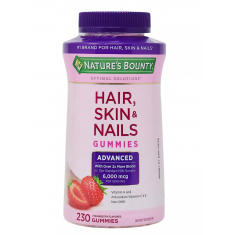 Nature's Bounty - Suplemento Hair, Skin & Nails - 230 Gummies - Exp 08/2026