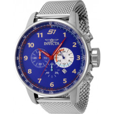 Invicta Men's 44946 S1 Rally Quartz Chronograph Antique Silver, Blue Dial Watch