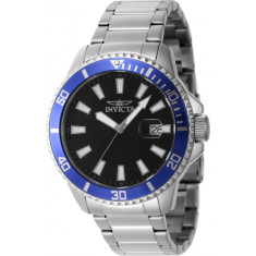 Invicta Men's 46076 Pro Diver Quartz 3 Hand Black Dial Watch