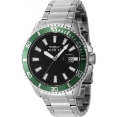 Invicta Men's 46075 Pro Diver Quartz 3 Hand Black Dial Watch