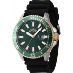Invicta Men's 46134 Pro Diver Quartz 3 Hand Green Dial Watch