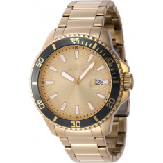 Invicta Men's 46140 Pro Diver Quartz 3 Hand Gold Dial Watch