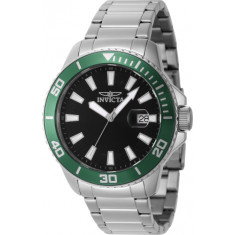 Invicta Men's 46063 Pro Diver Quartz 3 Hand Black Dial Watch