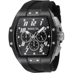 Invicta Men's 45480 S1 Rally Quartz Chronograph Black, Transparent Dial Watch