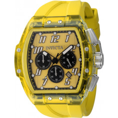 Invicta Men's 45482 S1 Rally  Quartz Chronograph Yellow, Transparent Dial Watch