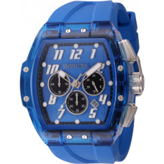 Invicta Men's 45484 S1 Rally Quartz Chronograph Blue, Transparent Dial Watch