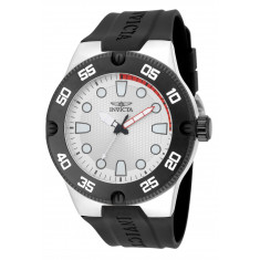 Invicta Men's 18023 Pro Diver Quartz 3 Hand Silver Dial Watch