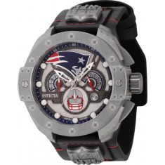 Invicta Men's 45122 NFL New England Patriots Quartz Chronograph Gunmetal, Red, Silver, Blue Dial Watch
