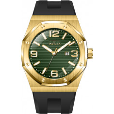 Invicta Men's 45777 Huracan Quartz 3 Hand Green Dial Watch