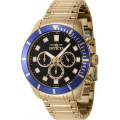 Invicta Men's 46044 Pro Diver Quartz Chronograph Black Dial Watch