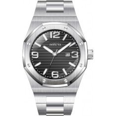 Invicta Men's 45781 Huracan Quartz 3 Hand Black Dial Watch