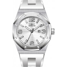 Invicta Men's 45774 Huracan Quartz 3 Hand Silver Dial Watch