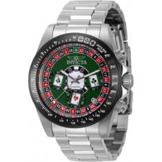 Invicta Men's 44642 Speedway Quartz Chronograph Green Dial Watch