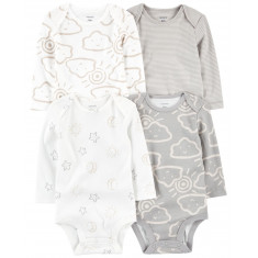 Body Infantil - Tamanho 3m - Carters - Kit com 4