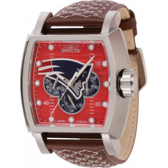 Invicta Men's 45084 NFL New England Patriots Quartz Multifunction Black Dial Watch