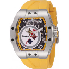 Invicta Men's 45056 NFL Pittsburgh Steelers Automatic Multifunction Transparent, Yellow Dial Watch