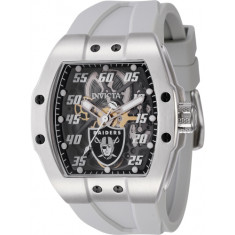 Invicta Men's 45057 NFL Las Vegas Raiders Automatic Multifunction Transparent, Black Dial Watch