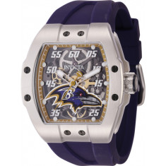 Invicta Men's 45071 NFL Baltimore Ravens Automatic Multifunction Khaki, Transparent Dial Watch