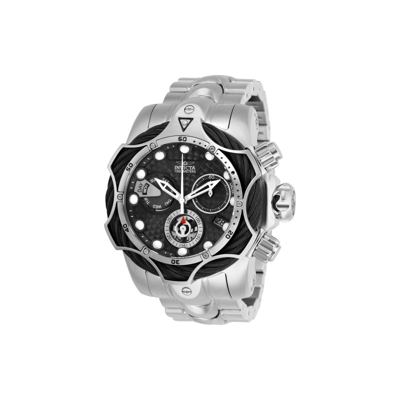 Invicta Men s 26650 Reserve Quartz Chronograph Black Silver Dial Watch