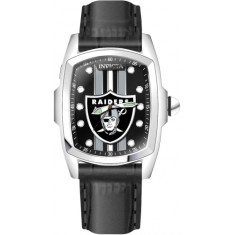 Invicta Men's 45452 NFL Las Vegas Raiders Quartz 2 Hand Black Dial Watch