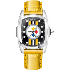 Invicta Men's 45451 NFL Pittsburgh Steelers Quartz 2 Hand Black Dial Watch