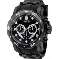 Invicta Men's 37231 Pro Diver Quartz Chronograph Black, Red Dial Watch