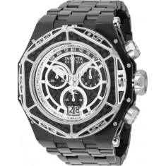Invicta Men's 38914 Carbon Hawk Quartz Chronograph Black, Silver Dial Watch