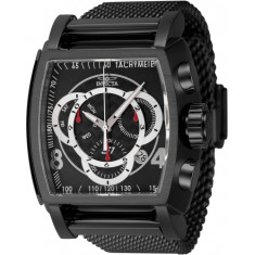 Invicta Men's 46010 S1 Rally Quartz Chronograph Black, Silver Dial Watch