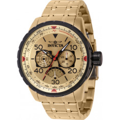 Invicta Men's 46984 Aviator Quartz Multifunction Gold Dial Watch