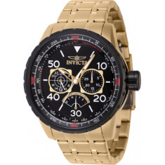 Invicta Men's 46985 Aviator Quartz Multifunction Black Dial Watch