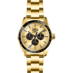 Invicta Men's 45965 Specialty  Quartz Chronograph Gold, Black Dial Watch