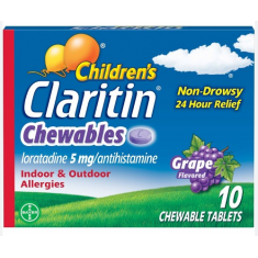Anti-alérgico Claritin Chewables Infantil  5 mg. Val 05/2024