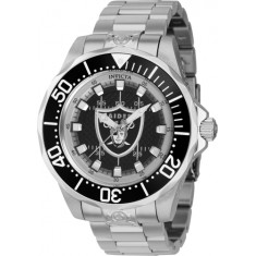 Invicta Men's 42117 NFL Las Vegas Raiders Automatic 3 Hand Black Dial Watch