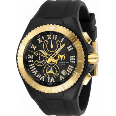 Invicta Men's TM-119016 Technomarine Cruise Quartz 3 Hand Gold, Black Dial Watch