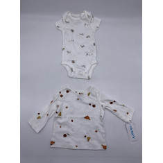 Kit Carters  - Body + Camiseta Infantil - Tamanho 3m
