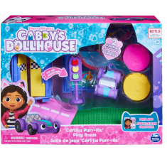 Brinquedo Gabby's Dollhouse Carlita Purr-ific Play Room with Carlita Toy Car