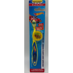 Escova de dentes infantil com capa  - Hot Wheels Brush Buddies