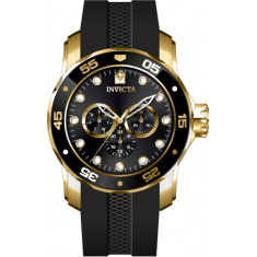 Invicta Men's 45720 Pro Diver  Quartz Multifunction Black Dial Watch