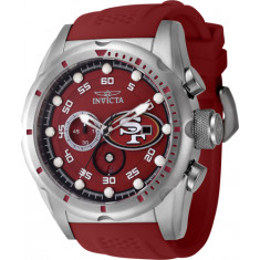 Invicta Men's 45523 NFL San Francisco 49ers Quartz Multifunction Silver, White, Red, Black Dial Watch