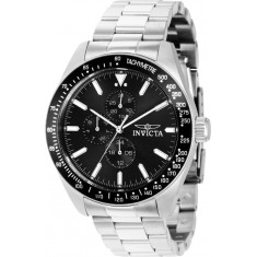 Invicta Men's 38966 Aviator Quartz 3 Hand Black Dial Watch
