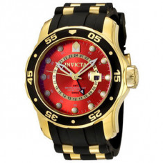 Invicta Men's 6992 Pro Diver Quartz GMT Red, Gold Dial Watch