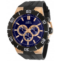 Invicta Men's 30729 Pro Diver  Quartz 3 Hand Blue, Rose Gold Dial Watch