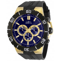 Invicta Men's 30728 Pro Diver  Quartz 3 Hand Blue, Gold Dial Watch
