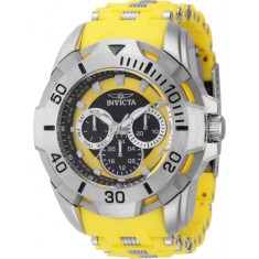 Invicta Men's 44126 Sea Spider  Quartz Chronograph Black, Silver, Yellow Dial Watch