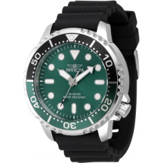 Invicta Men's 47223 Pro Diver  Quartz 3 Hand Green Dial Watch