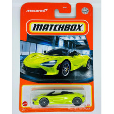 Carrinho Matchbox 2022 - McLAREN 720 Spider - Lime Green - 3/100